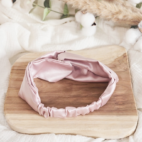 Bandeau satin rose