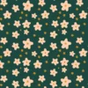 Fleurs jaunes fond vert