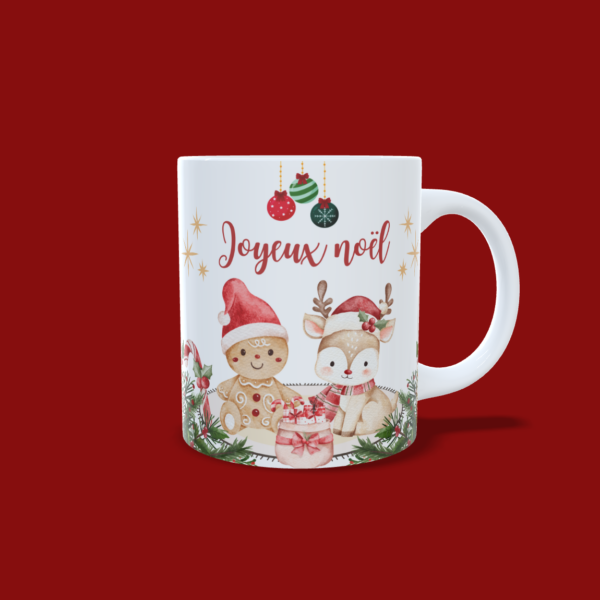 mug-joyeux-noel-droite Mug joyeux noel, illustration biscuit et renne