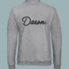 sweat-gris-daron Sweat gris homme illustration noire "Daron."
