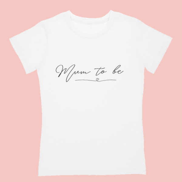 T-shirts blanc mum to be noir