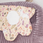 Sac à dos enfants modèle Iris, en velours côtelé violet et intérieur coton licornes