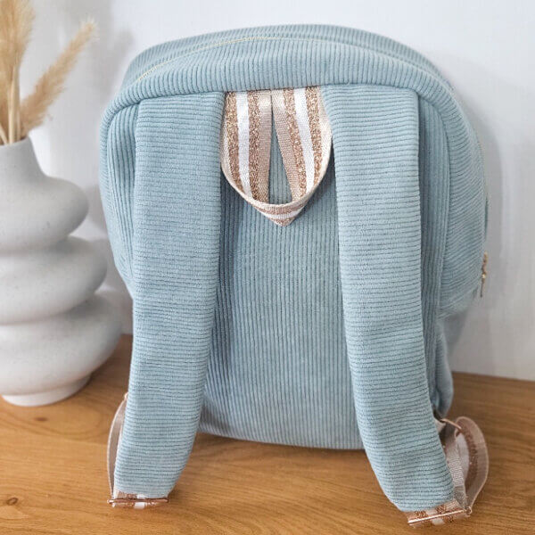Sac à dos sirène bleu, dos
